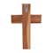 Brown Wood Rustic Cross Sculpture, 18" x 10" x 4"